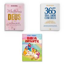 Combo da Família com Deus - Kit com 2 Livros Devocionais + Bíblia Infantil Combo da Família com Deus - Kit com 2 Livros Devocionais + Bíblia Infantil