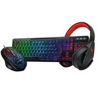 Combo de Acessórios Gamer Teclado e Mouse Led Headset Bluetooth Sem Fio
