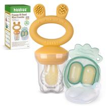 Combo de Alimentador de Frutas Haakaa para Bebés y Mini Congelador