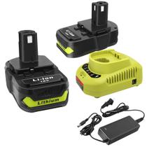 Combo de bateria e carregador CELL9102 18V 3.0Ah para Ryobi 18V