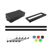 Combo De Bolsa De Transporte Compacta Para Pedalboard De Guitarra Em Liga De Alumínio Com Cabos De 6