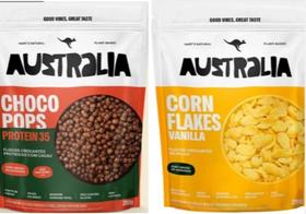 Combo de ChocoPops Chocolate Protein 35g e CornFlakes Australia Sweet Vanilla de 200g-Harts Natural Combo de ChocoPops Chocolate Protein 35g e CornFlakes Australia Sweet Vanilla de 200g-Harts Natural