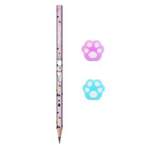 Combo de Lápis e Mini Borrachas Patinha Marie - 1 Lápis + 2 Borrachas Combo de Lápis e Mini Borrachas Patinha Marie - 1 Lápis + 2 Borrachas