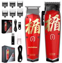 Combo De Máquinas De Corte E Acabamento De Cabelo Madeshow M10 E M11 Profissionais Sem Fio Original