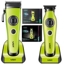 Combo De Máquinas De Corte E Acabamento VGR V-880C + V-880T Motor Brushless 7.200 RPM Profissional Combo De Máquinas De Corte E Acabamento VGR V-880C + V-880T Motor Brushless 7.200 RPM Profissional