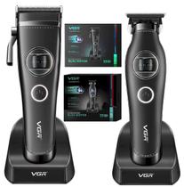Combo De Máquinas De Corte E Acabamento VGR V-880C + V-880T Motor Brushless 7.200 RPM Profissional Combo De Máquinas De Corte E Acabamento VGR V-880C + V-880T Motor Brushless 7.200 RPM Profissional