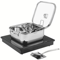 Combo de Mesa de Aquecimento Indução Tramontina com Panela Quadrada Suporte p/ Tampa 220V 64039420