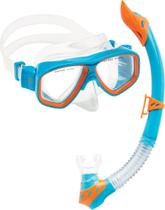 Combo de Snorkel CRESSI Rocks Kids Azul/Naranja