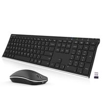 Combo de teclado e mouse Arteck 2.4G sem fio recarregável