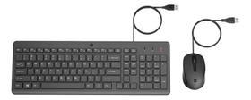 Combo De Teclado e Mouse Com Fio HP 150 Preto Combo De Teclado e Mouse Com Fio HP 150 Preto