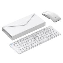 Combo de teclado e mouse DeLux PockCombo Portable White