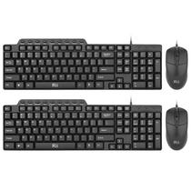 Combo de teclado e mouse Rii RK203 Ultra Slim USB com fio