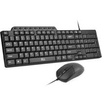 Combo de teclado e mouse Rii RK203 Ultra Slim USB com fio