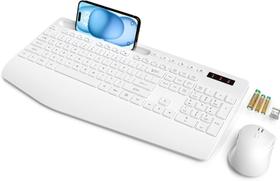 Combo de teclado e mouse SABLUTE Wireless White 2.4G