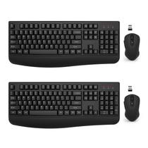 Combo de teclado e mouse sem fio EDJO em tamanho real, pacote com 2