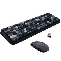 Combo de teclado e mouse sem fio FOPETT 104 teclas cinza
