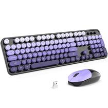 Combo de teclado e mouse sem fio MOFII 2,4G retrô Combo de teclado e mouse sem fio MOFII 2,4G retrô