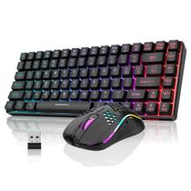 Combo de teclado e mouse sem fio RedThunder K84 Black