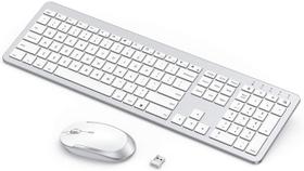 Combo de teclado e mouse sem fio seenda recarregável prateado
