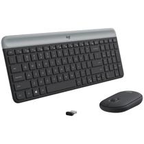 Combo de Teclado Slim e Mouse Sem Fio Logitech Mk470