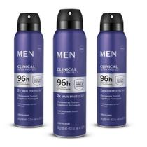 Combo Desodorante Aerosol Men Clinical Ultra Protect (3 itens)