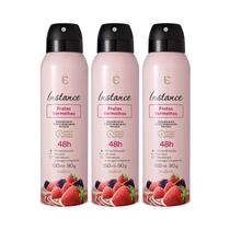 Combo Desodorante Antitranspirante Aerossol Instance Frutas Vermelhas 3x150ml