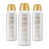 Combo Desodorante Antitranspirante Aerossol Lily 75g (3 unidades)