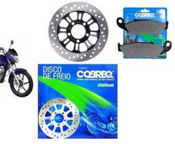 Combo Disco De Freio + Pastilha Original Cobreq Cg Titan 150 160 Mix Flex 2009 Até 2017 Sem Combi Brake Combo Disco De Freio + Pastilha Original Cobreq Cg Titan 150 160 Mix Flex 2009 Até 2017 Sem Combi Brake