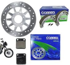 Combo Disco Do Freio Dianteiro + Pastilha + Lona Patim Cobreq Cg Titan 150 Ano 2004 Até 2008 Combo Disco Do Freio Dianteiro + Pastilha + Lona Patim Cobreq Cg Titan 150 Ano 2004 Até 2008