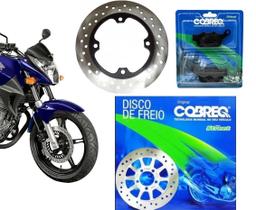 Combo Disco Freio + Pastilha Cobreq Traseira Cb 300 Ano 2009 Até 2015 Combo Disco Freio + Pastilha Cobreq Traseira Cb 300 Ano 2009 Até 2015