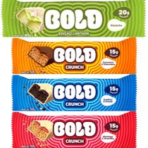 Combo Display de cada com 12 unidades Bold Crunch Mista e Bold Bar Sabor de Pistache Bold Bar