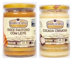 Combo Doce Pastoso com Leite Reserva de Minas 650g COCADA CREMOSA RESERVA DE MINAS 420g