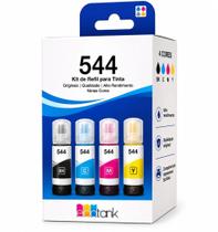 Combo economico 4 refil tinta de uso t544 p/l3110 l3250 l3150 l3210 b m c y original Combo economico 4 refil tinta de uso t544 p/l3110 l3250 l3150 l3210 b m c y original