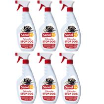 Combo Educador Sanitário Canino Xixi Não Stop Dog Sanol Stop Xixi com 6 Unidades