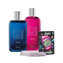 Combo Egeo: Dolce Desodorante Colônia + Blue Desodorante Colônia + Jogo de Cartas Brinca Comigo - Kit para presente