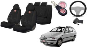 Combo Elite Tecido Weekend 1997-2005 + Volante + Chaveiro Fiat