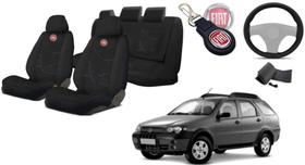 Combo Elite Tecido Weekend 2006-2012 + Volante + Chaveiro Fiat
