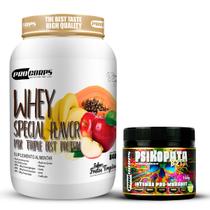 Combo Energia Máxima Whey Protein Special Flavor 840g E Pré Treino Psikopata 100g
