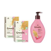 Combo Energizante 2 Sabonetes Cereales + Hidratante Corporal