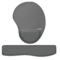 Combo Ergonômico Mousepad + Apoio Pulso Teclado Cinza Reflex