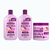 Combo Escova Gota Dourada Shampoo Cond 300ml + Máscara 500g Combo Escova Gota Dourada Shampoo Cond 300ml + Máscara 500g