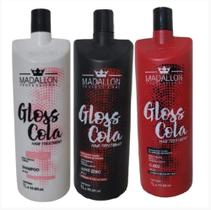 Combo Escovas Progressivas Gloss-Cola Zero e Classic Madallon 1Litro