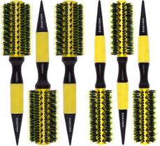 Combo escovas térmicas ceramica yellow 3un 57mm 3un 47mm marco boni Combo escovas térmicas ceramica yellow 3un 57mm 3un 47mm marco boni