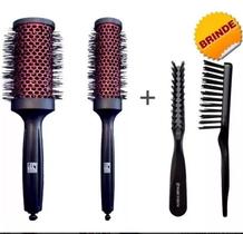 Combo escovas térmicas metálicas vazadas + limpador de escovas marco boni 7750 7812T 8092 Combo escovas térmicas metálicas vazadas + limpador de escovas marco boni 7750 7812T 8092