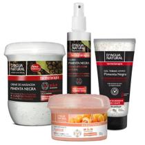 Combo esfoliante média abrasão kit termoterapia pimenta negra