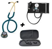 Combo Estetoscópio 3M Classic III Caribbean Rainbow 5807 Littmann, Esfigmomanômetro + Case