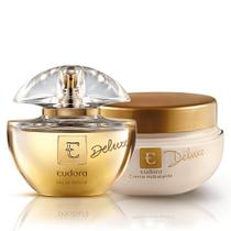 Combo Eudora Deluxe: Eau de Parfum 75ml + Creme Hidratante Corporal Eudora Deluxe 250g Combo Eudora Deluxe: Eau de Parfum 75ml + Creme Hidratante Corporal Eudora Deluxe 250g