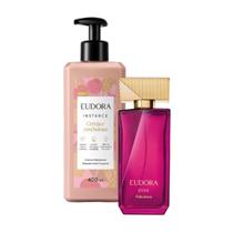 Combo Eudora Diva Fabulosa Desodorante Colônia 100ml + Hidratante Corporal Instance Cereja E Amêndoas 400ml