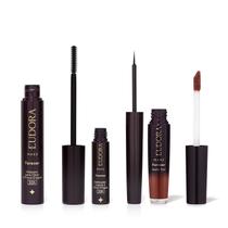 Combo Eudora Make: Máscara Cílios Forever 8g + Delineador Líquido Forever 3ml + Batom Líquido Nude Icônico 4ml