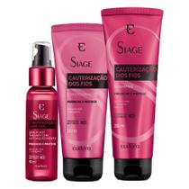 Combo Eudora Siàge Shampoo Condicionador Sérum Cauterização dos Fios